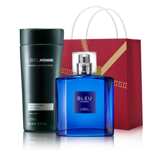 Set perfume para hombre Bleu intense 100 ml + Shampoo Homme